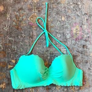 Victoria’s Secret Teal Scalloped Edge Bikini Top